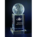 Golf Tower Optical Crystal Award with Tiered Base